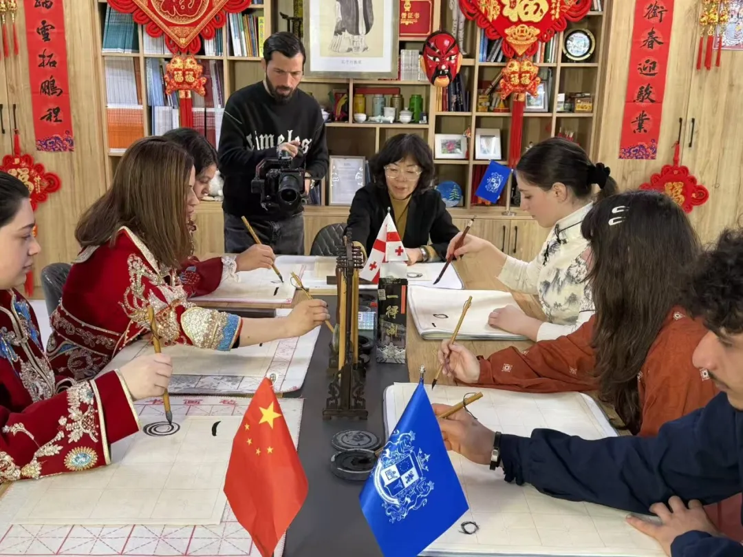格鲁吉亚欧洲中央大学孔子课堂举办中国文化系列体验活动2 图片